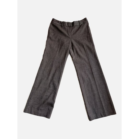 Ann Taylor Herringbone Wide Leg Pants, Wool, Brown, Petite 2, EUC - Picture 3 of 7